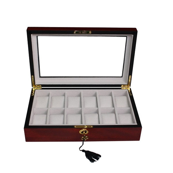 12 Slots Wooden Watch Box