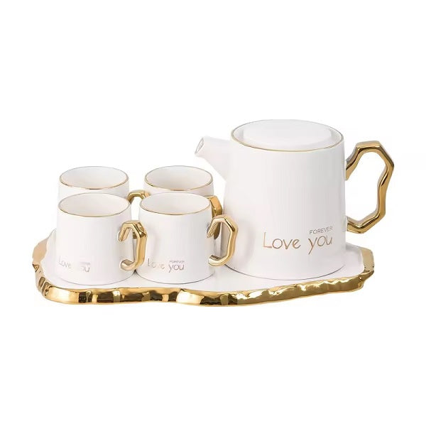 7 Pieces Tea Set (White)