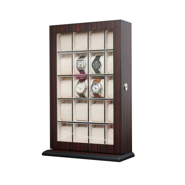 20 Slots Wooden Watch Cabinet