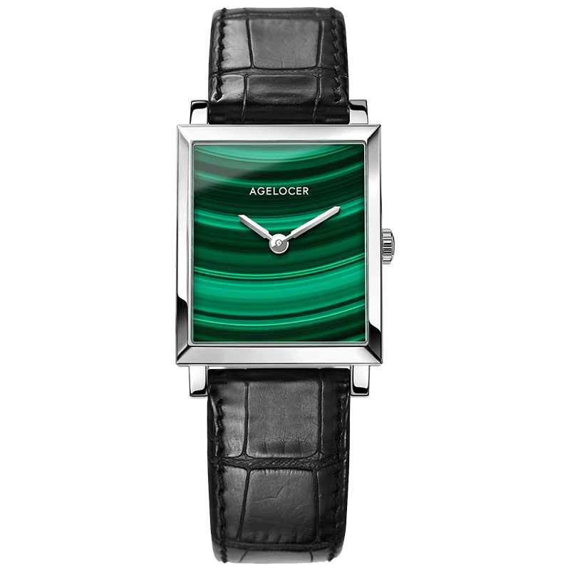 Agelocer Quartz watch Retro Malachite watches