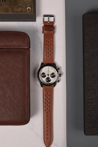 1960 RACING CHRONOGRAPH, STEEL / OFF WHITE & BLACK