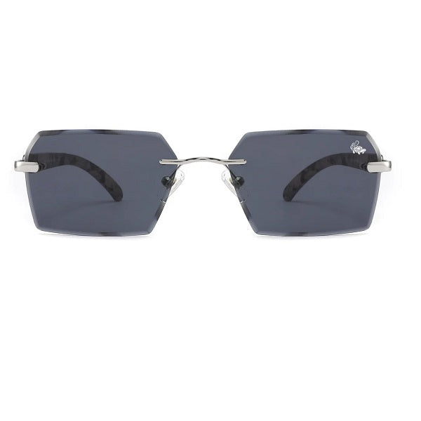 Kennedy White Marble Silver | Black
