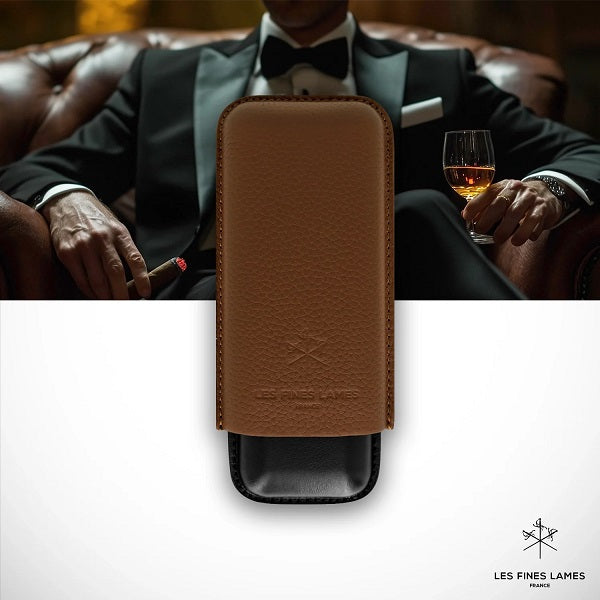 CIGAR CASE - DUO Brown