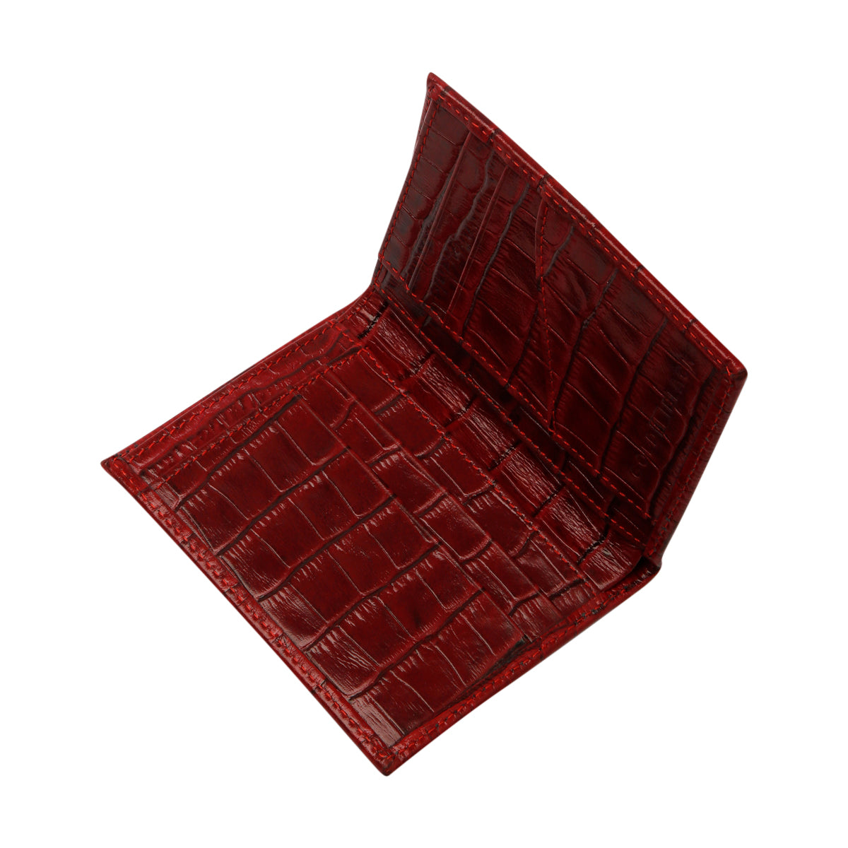 Bifold Wallet Croco Red