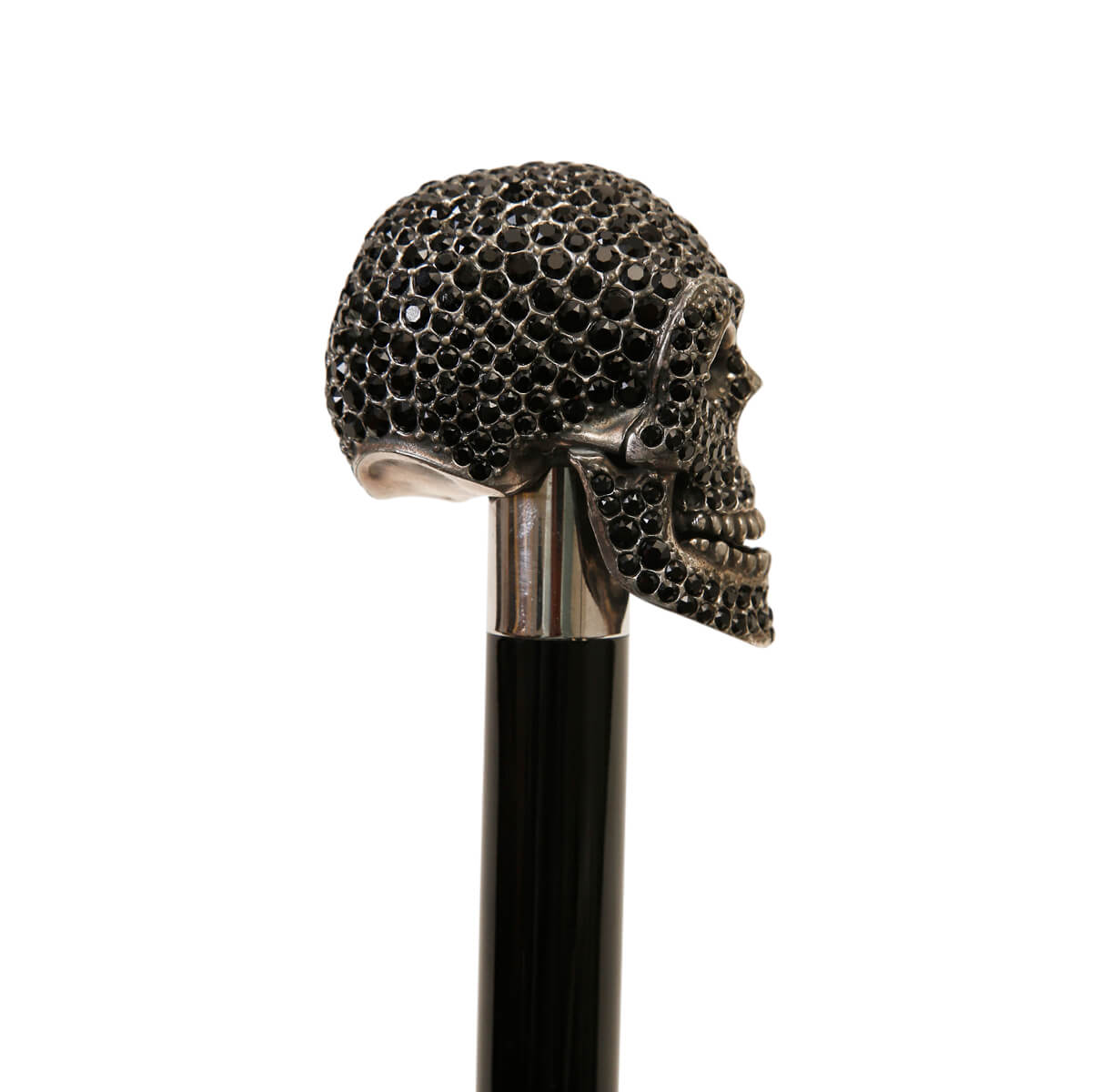 Black Swarovski Skull Cane