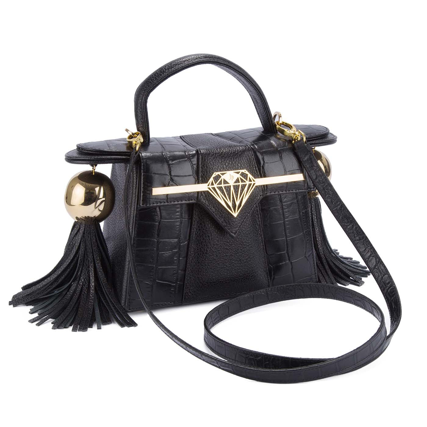 Emma Bag - Black Croco
