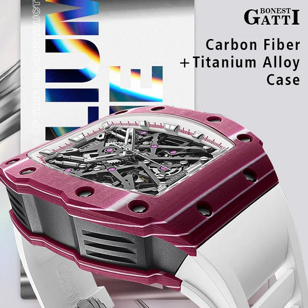 Carbon Fiber Titanium Alloy Case (Burgundy)