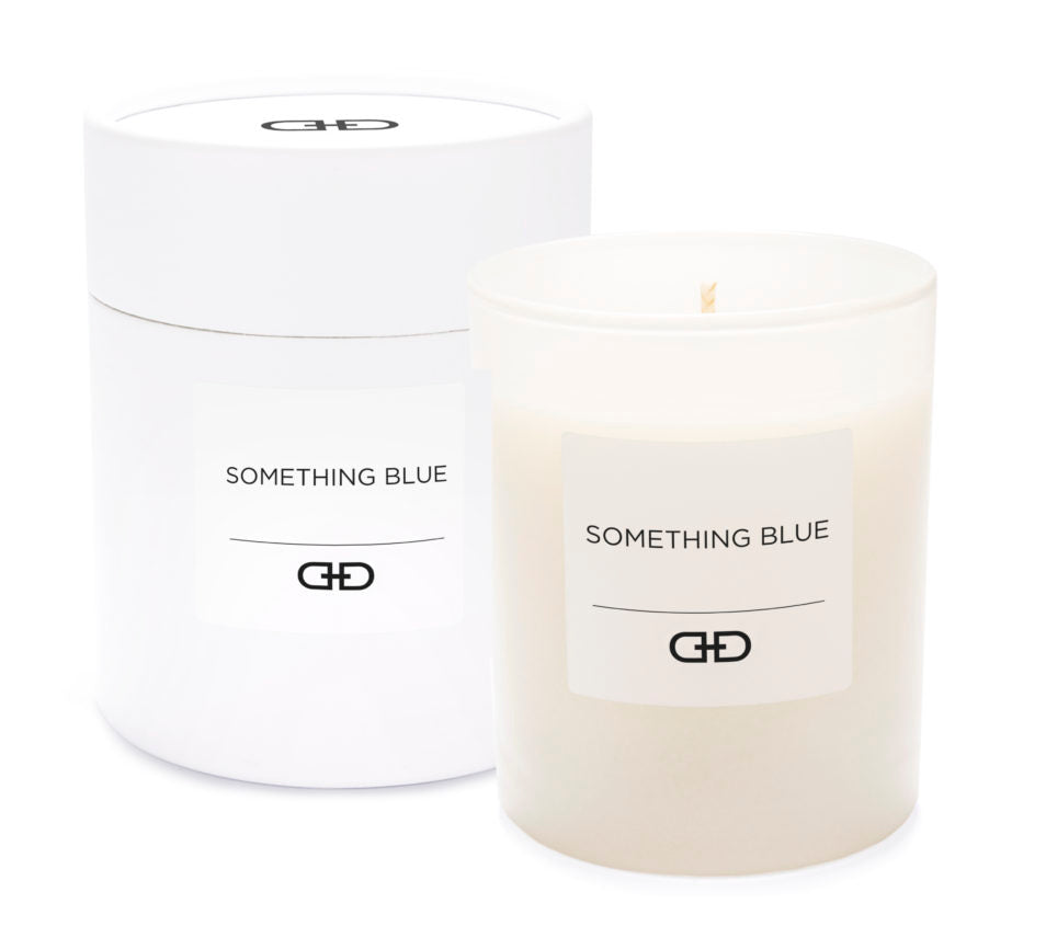 Something Blue Black & White Candle