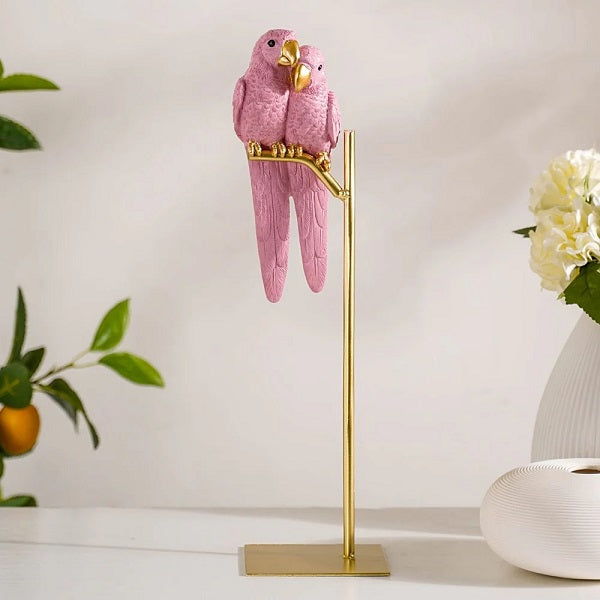 Two Pink Parrot Decor