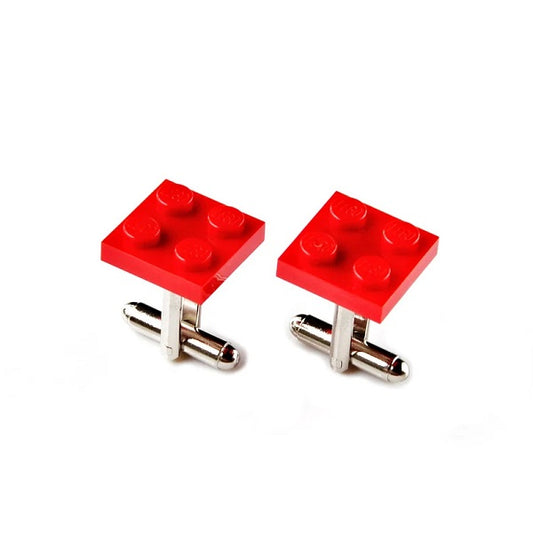 Dark Red Lego Cufflinks