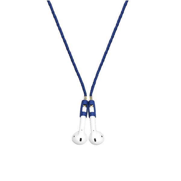 Magnetic Leather Strap for Airpods Blue
