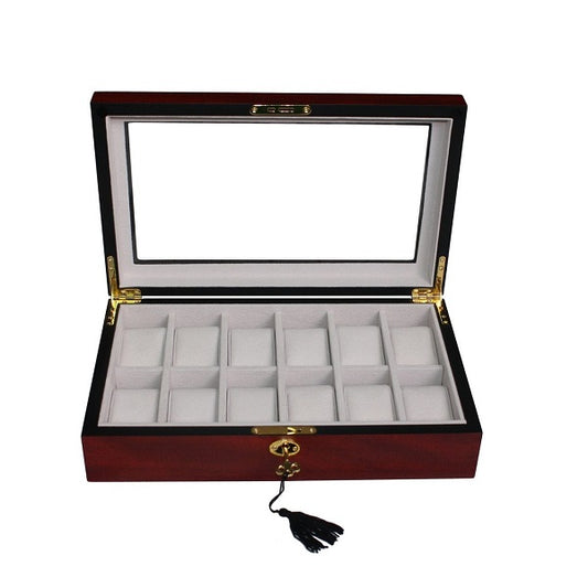 12 Slots Wooden Watch Box