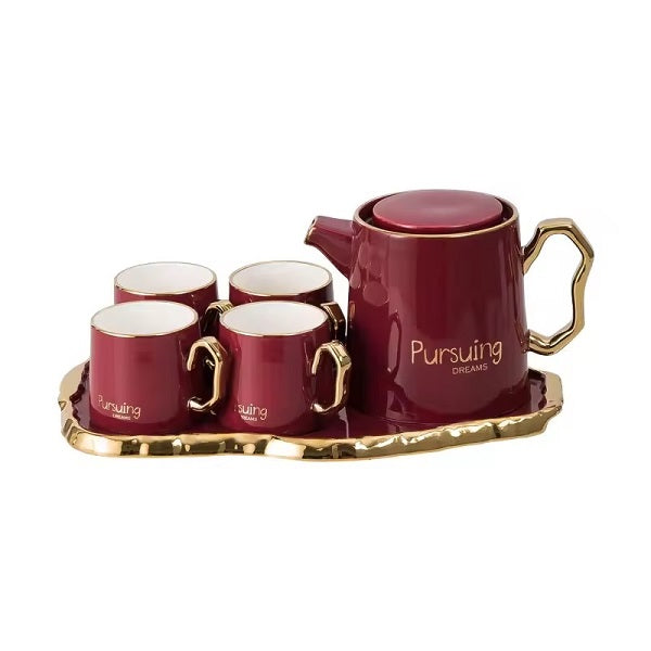 7 Pieces Tea Set (Red)