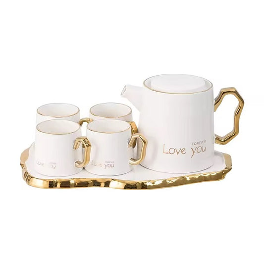 7 Pieces Tea Set (White)