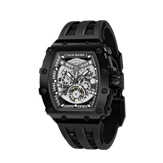 Mens Automatic Hollow Sapphire Luxury Watch