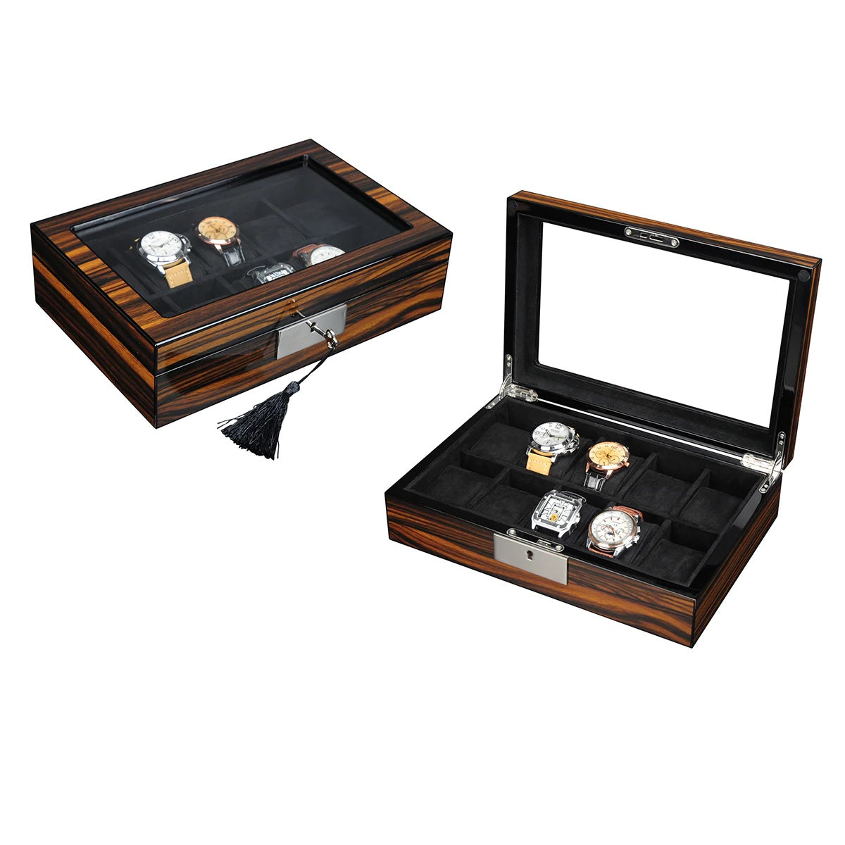 10 Slots Wooden Watch box