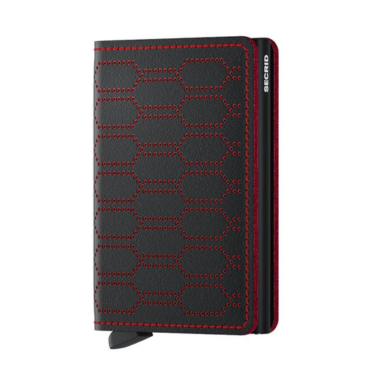 Secrid Slim Wallet - Fuel Perforated Black/Red