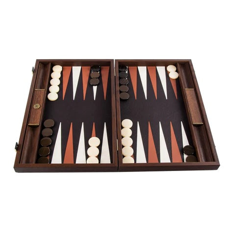 Crocodile Tote in Antique Brown Leather Backgammon