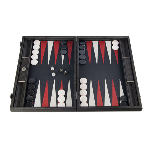 Crocodile Tote in Dark Grey Leather Backgammon