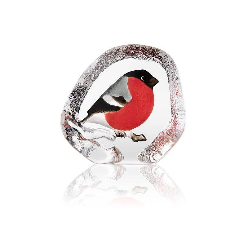 Bullfinch Crystal Sculpture
