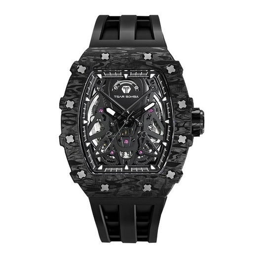 Carbon Fiber Automatic Hollow Watch