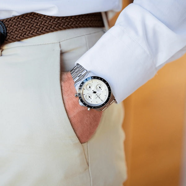 1960 Racing Chronograph Steel/ Off White
