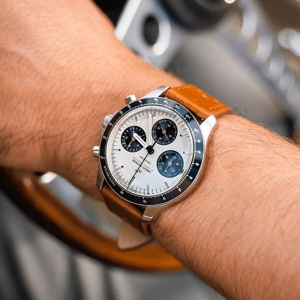 1960 RACING CHRONOGRAPH, STEEL / OFF WHITE & BLACK