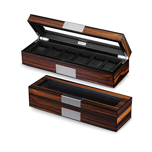 6 Slots Wooden Watch Box