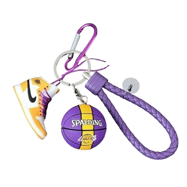 Lakers ball + Yellow shoes Keychain