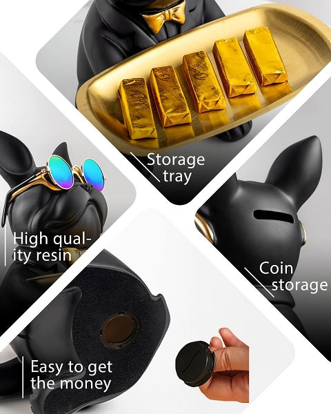 Black Bulldog Storage Tray