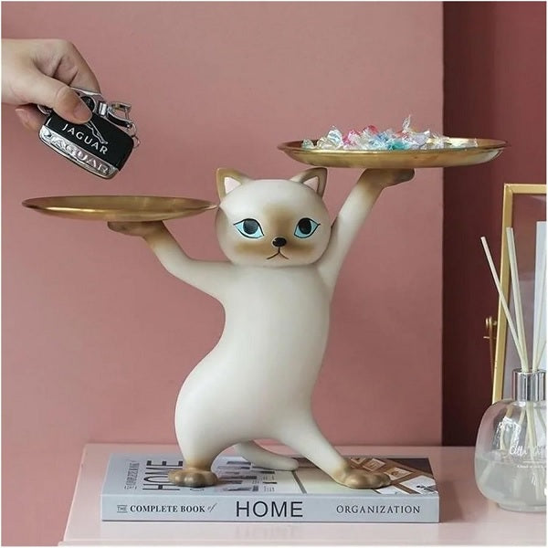 Cat Double Storage Tray (Latte)