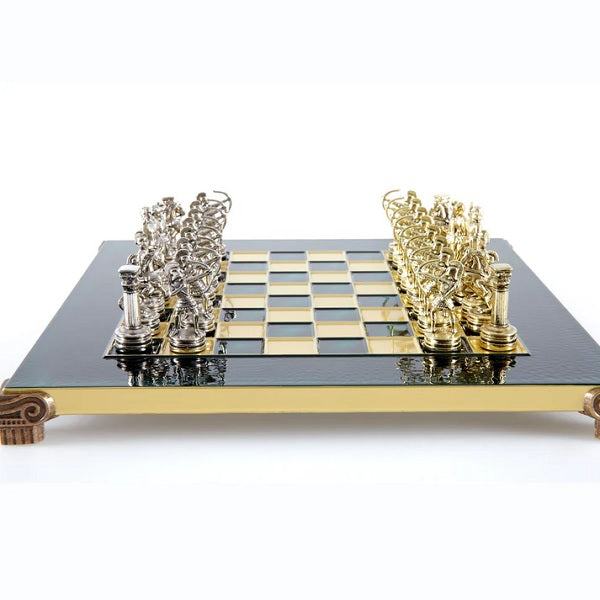 Archers Metal Chess Set 28cm Green