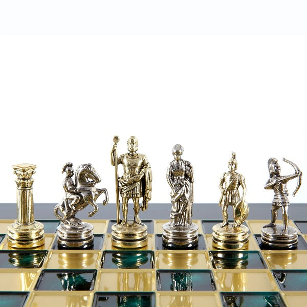 Archers Metal Chess Set 28cm Green
