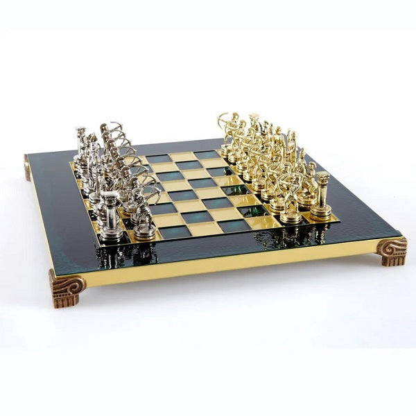 Archers Metal Chess Set 28cm Green