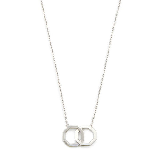 Couple Octagonal Necklace in Silver
