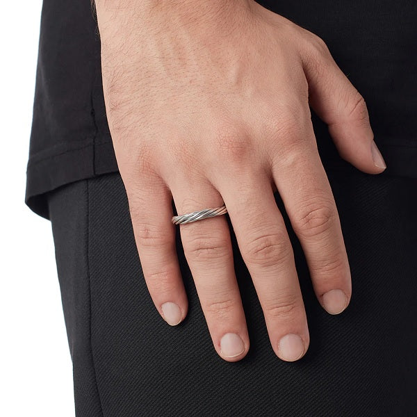 Helical Ring in Silver