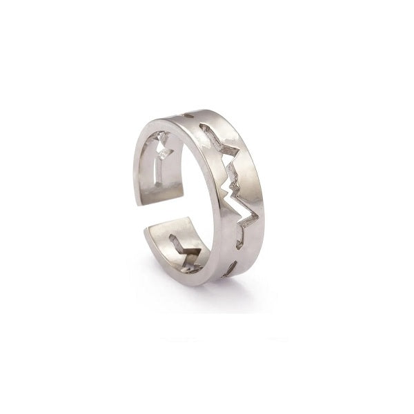 Pulse Ring in Silver
