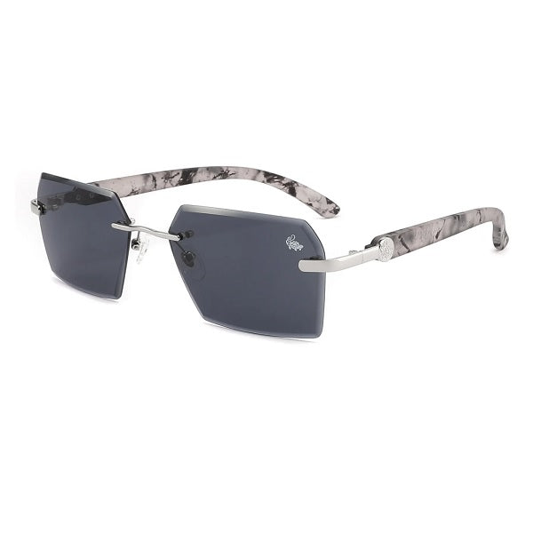 Kennedy White Marble Silver | Black