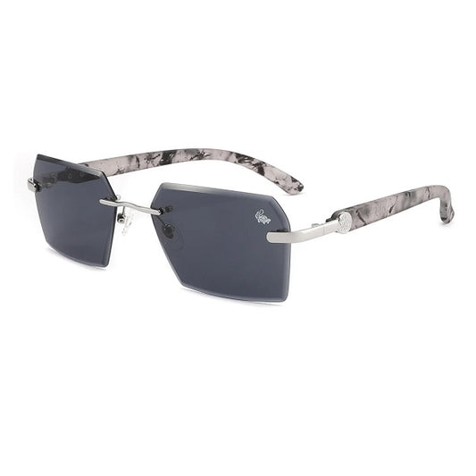 Kennedy White Marble Silver | Black