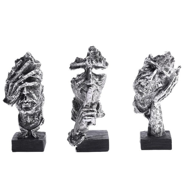 3 pc Resin Sculptures