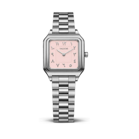 Quadris - 21mm Silver Pink MOP Arabic