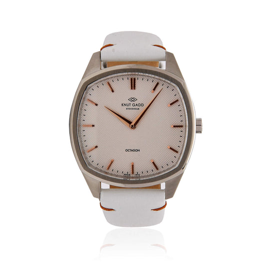 Octagon White Watch