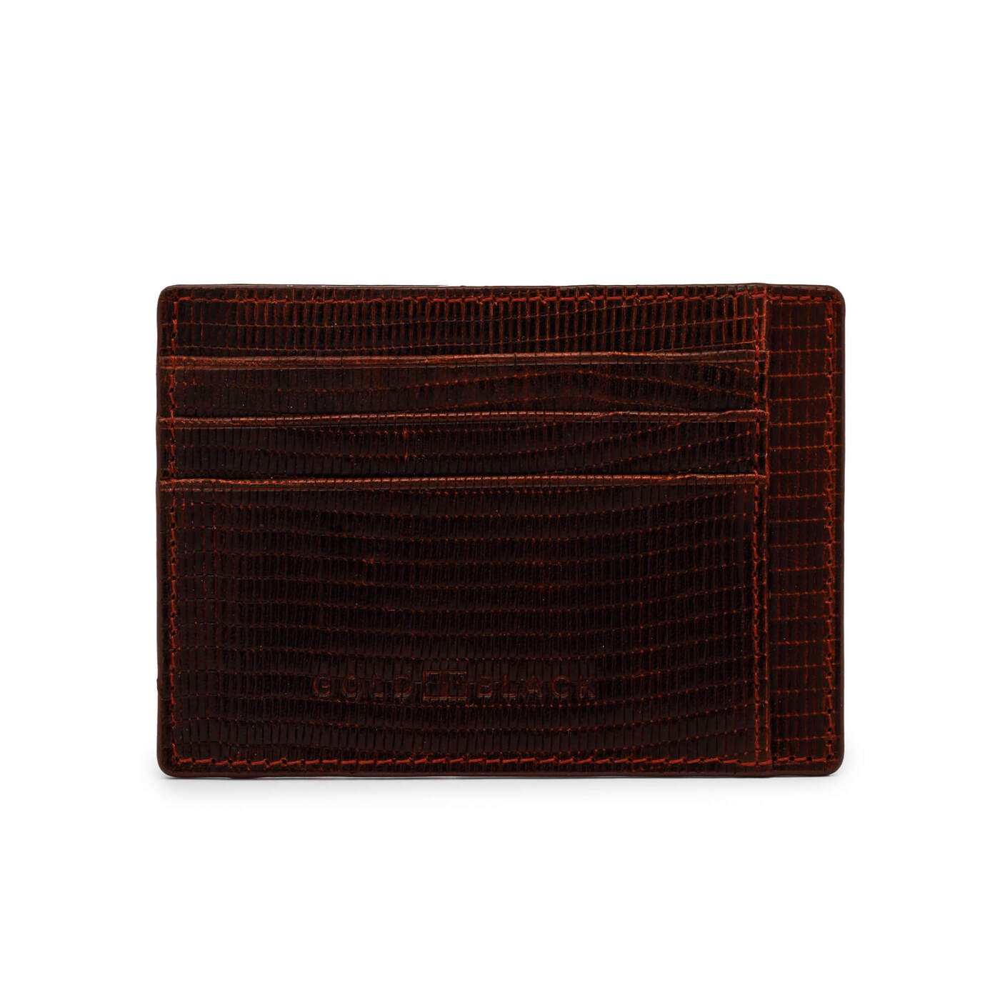 Card Holder Lizard Bordeaux