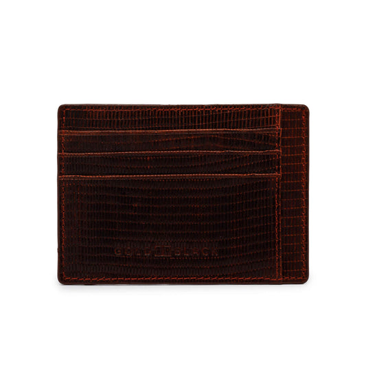 Card Holder Lizard Bordeaux