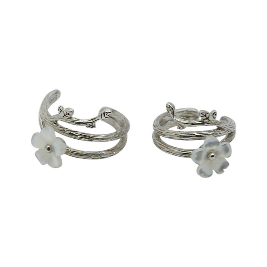 White Cherry Blossom Earrings