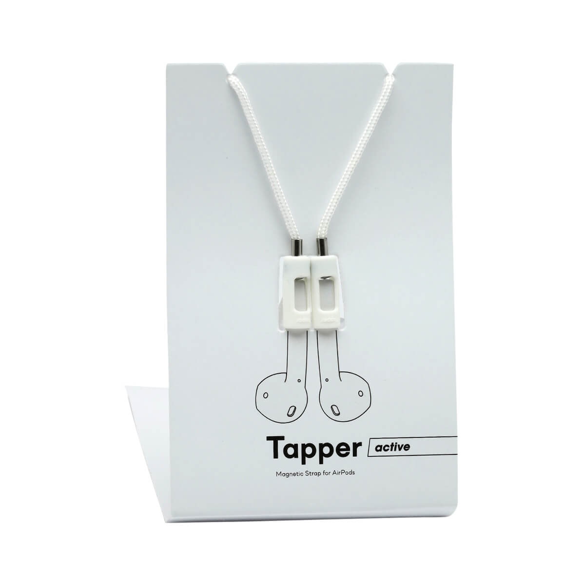 Magnetic Nylon Strap for Airpods White