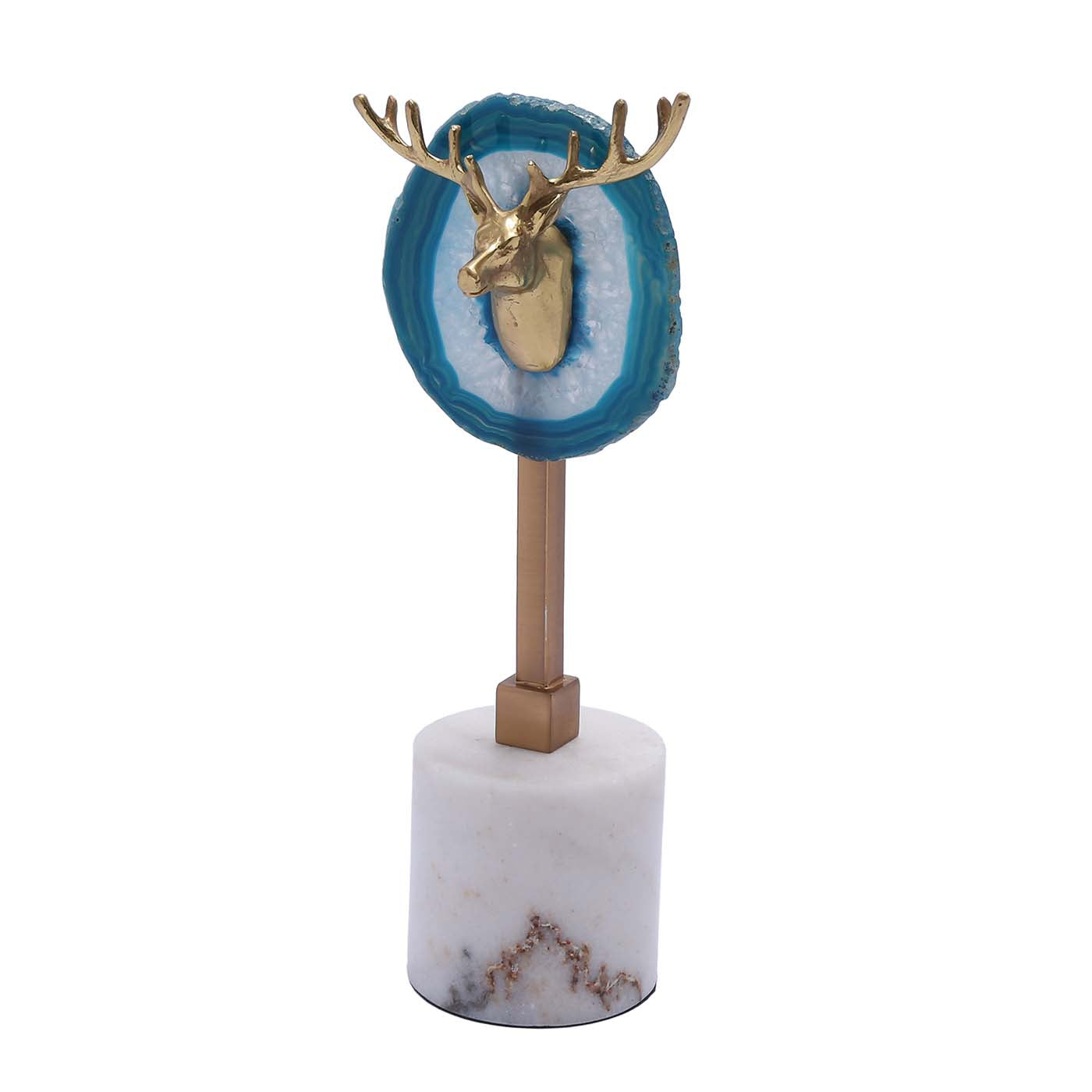 Blue Dear Head Decor