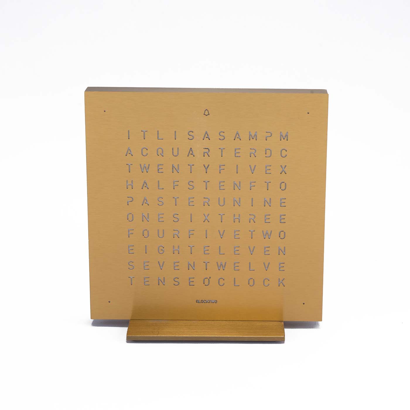 Touch English Clock - Gold