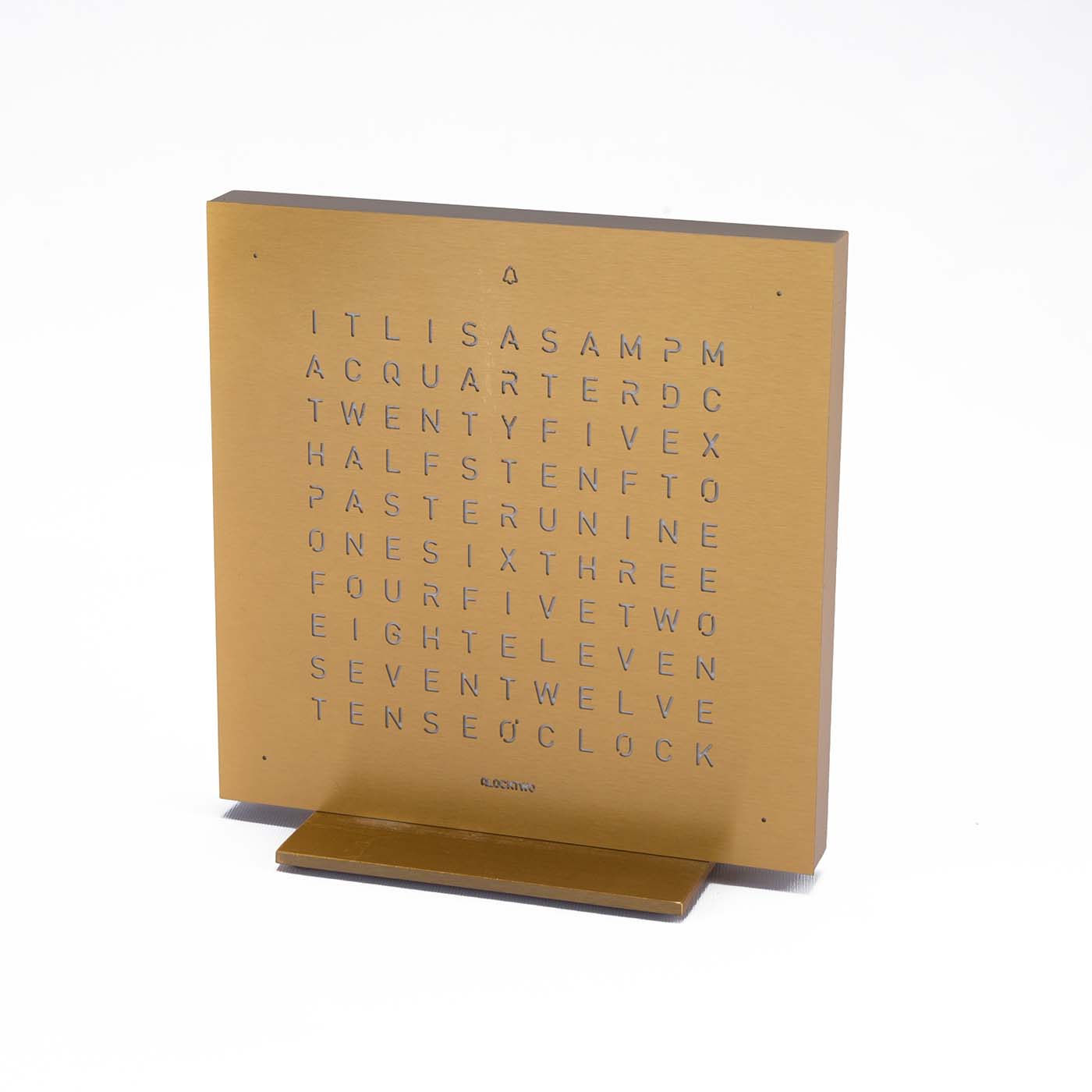 Touch English Clock - Gold