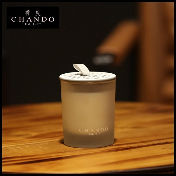150g Frosted Candle Cup (Amber Wood)